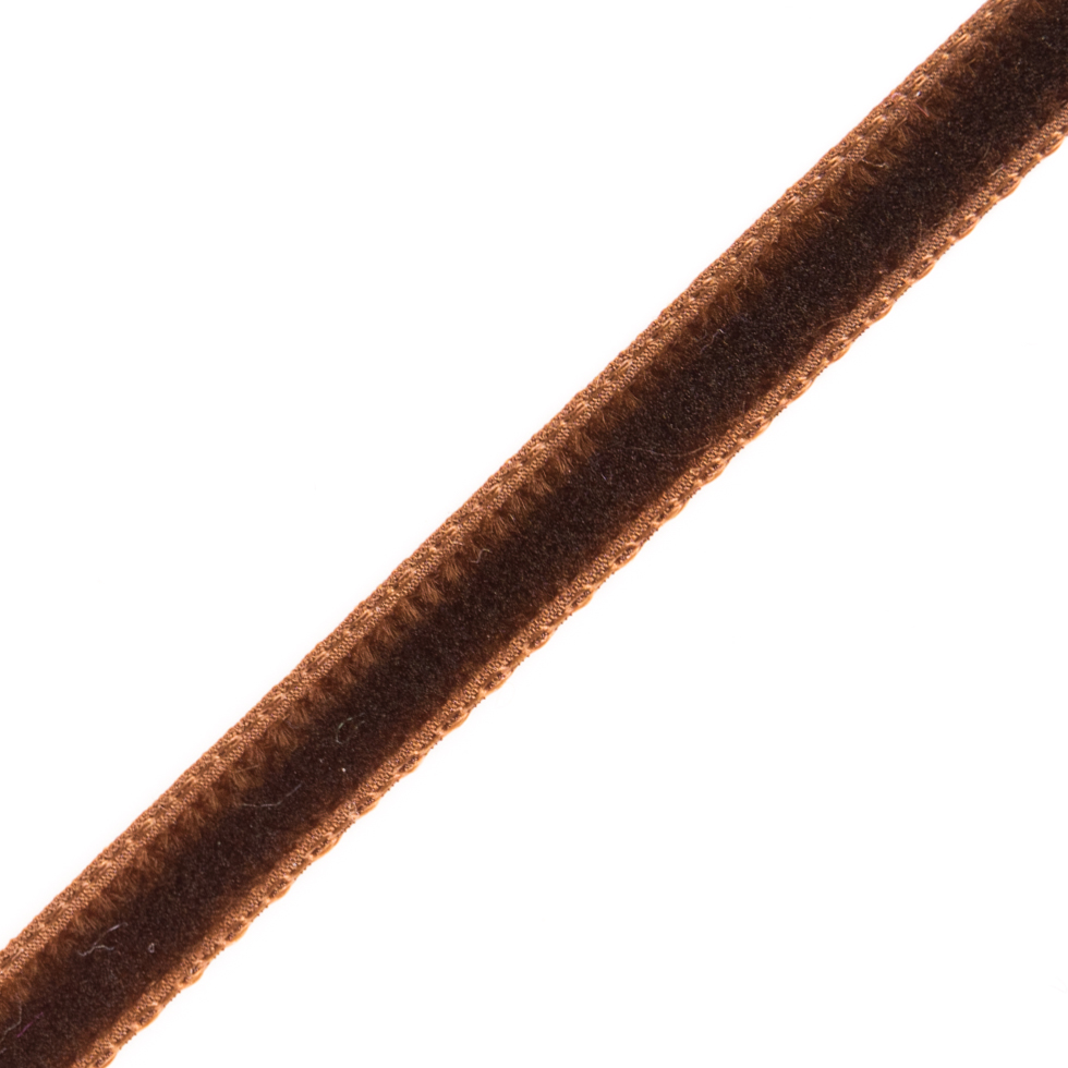 Italian Brown Single Face Velvet Ribbon - 5mm