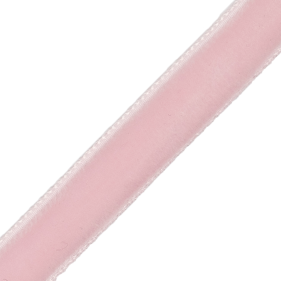 Baby Pink Single Face Velvet Ribbon - 0.375"
