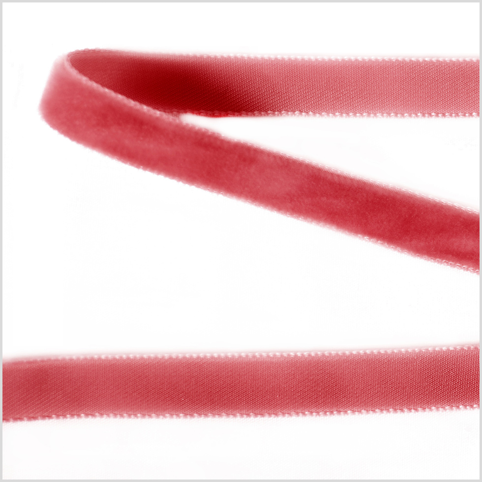 Old Rose Single Face Velvet Ribbon – 0.375″ Old Rose Single Face Velvet Ribbon – 0.375″