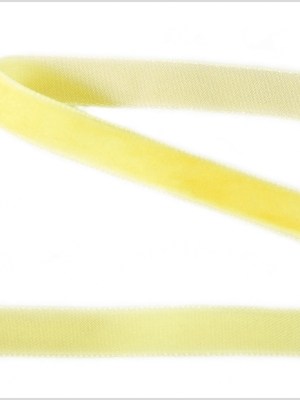 Yellow Single Face Velvet Ribbon – 0.375″ Yellow Single Face Velvet Ribbon – 0.375″