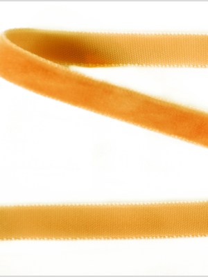 Mustard Single Face Velvet Ribbon – 0.375″ Mustard Single Face Velvet Ribbon – 0.375″