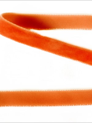 Bright Orange Single Face Velvet Ribbon – 0.375″ Bright Orange Single Face Velvet Ribbon – 0.375″