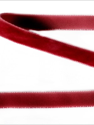 Dark Red Single Face Velvet Ribbon – 0.375″ Dark Red Single Face Velvet Ribbon – 0.375″