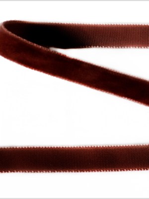 Brown Single Face Velvet Ribbon – 0.375″ Brown Single Face Velvet Ribbon – 0.375″