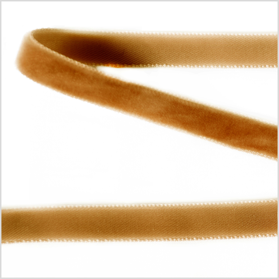 Dark Mustard Single Face Velvet Ribbon – 0.375″ Dark Mustard Single Face Velvet Ribbon – 0.375″