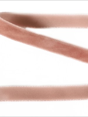 Coffee Single Face Velvet Ribbon – 0.375″ Coffee Single Face Velvet Ribbon – 0.375″