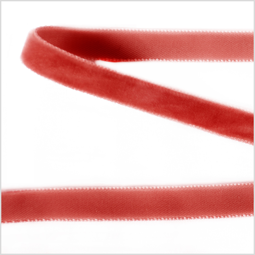 Guava Single Face Velvet Ribbon – 0.375″ Guava Single Face Velvet Ribbon – 0.375″