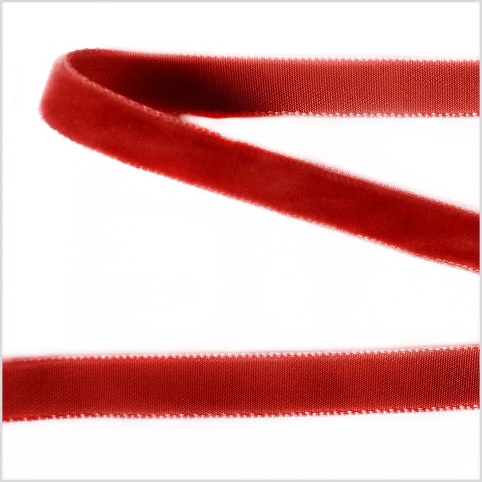 Dark Rust Single Face Velvet Ribbon – 0.375″ Dark Rust Single Face Velvet Ribbon – 0.375″