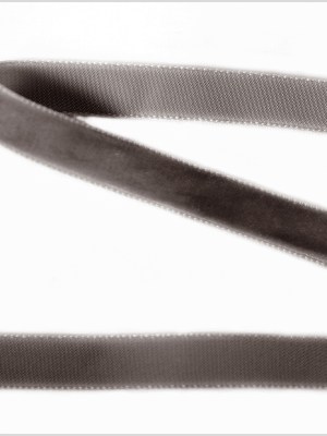 Pewter Single Face Velvet Ribbon – 0.375″ Pewter Single Face Velvet Ribbon – 0.375″