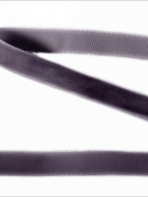 Dark Gray Single Face Velvet Ribbon – 0.375″ Dark Gray Single Face Velvet Ribbon – 0.375″