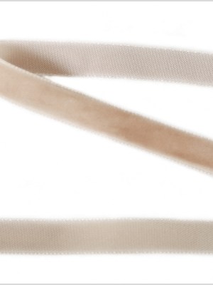 Khaki Single Face Velvet Ribbon – 0.375″ Khaki Single Face Velvet Ribbon – 0.375″
