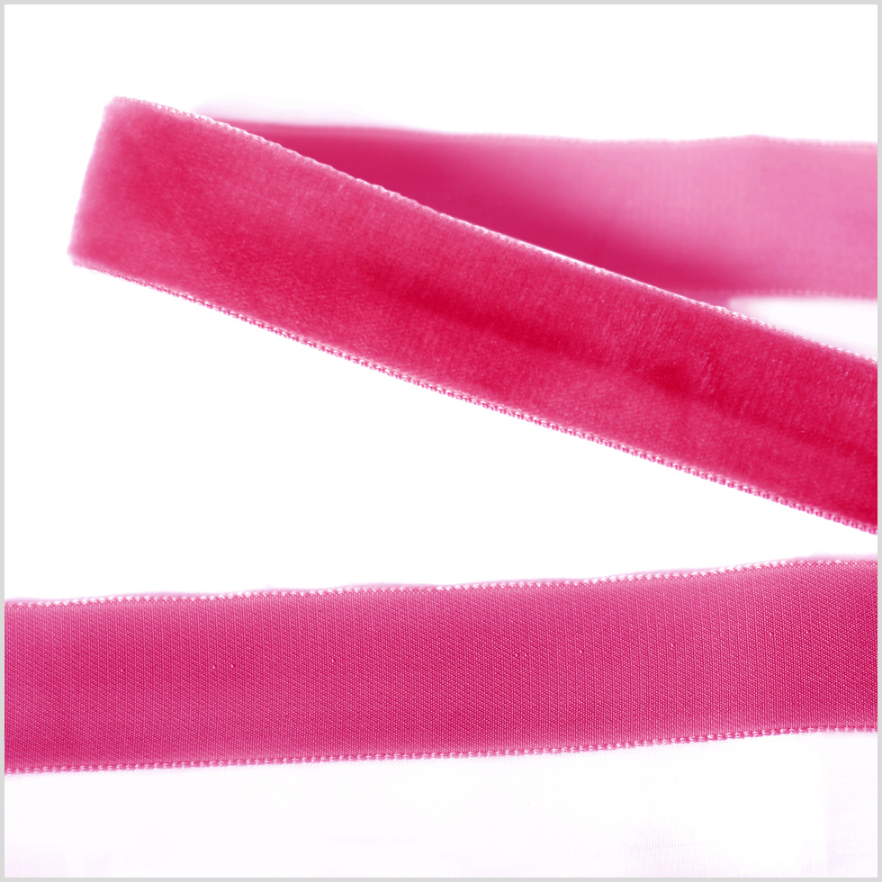 Fuchsia Single Face Velvet Ribbon – 0.875″ Fuchsia Single Face Velvet Ribbon – 0.875″