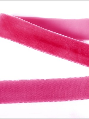 Fuchsia Single Face Velvet Ribbon – 0.875″ Fuchsia Single Face Velvet Ribbon – 0.875″