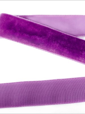 Plum Single Face Velvet Ribbon – 0.875″ Plum Single Face Velvet Ribbon – 0.875″