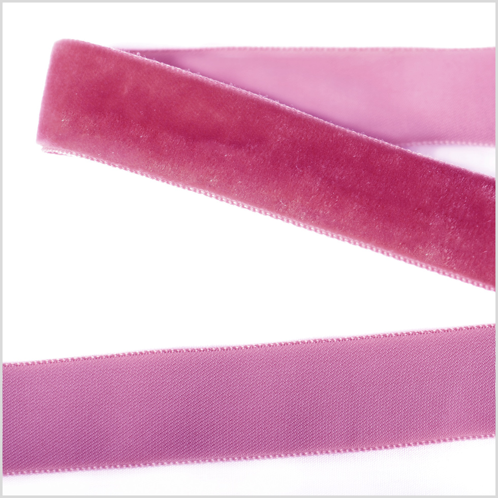 Beauty Pink Single Face Velvet Ribbon – 0.875″ Beauty Pink Single Face Velvet Ribbon – 0.875″