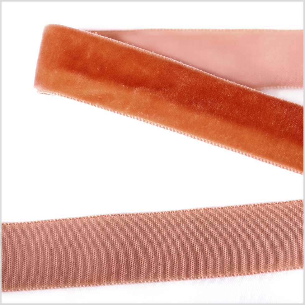 Rust Single Face Velvet Ribbon – 7/8″ Rust Single Face Velvet Ribbon – 7/8″