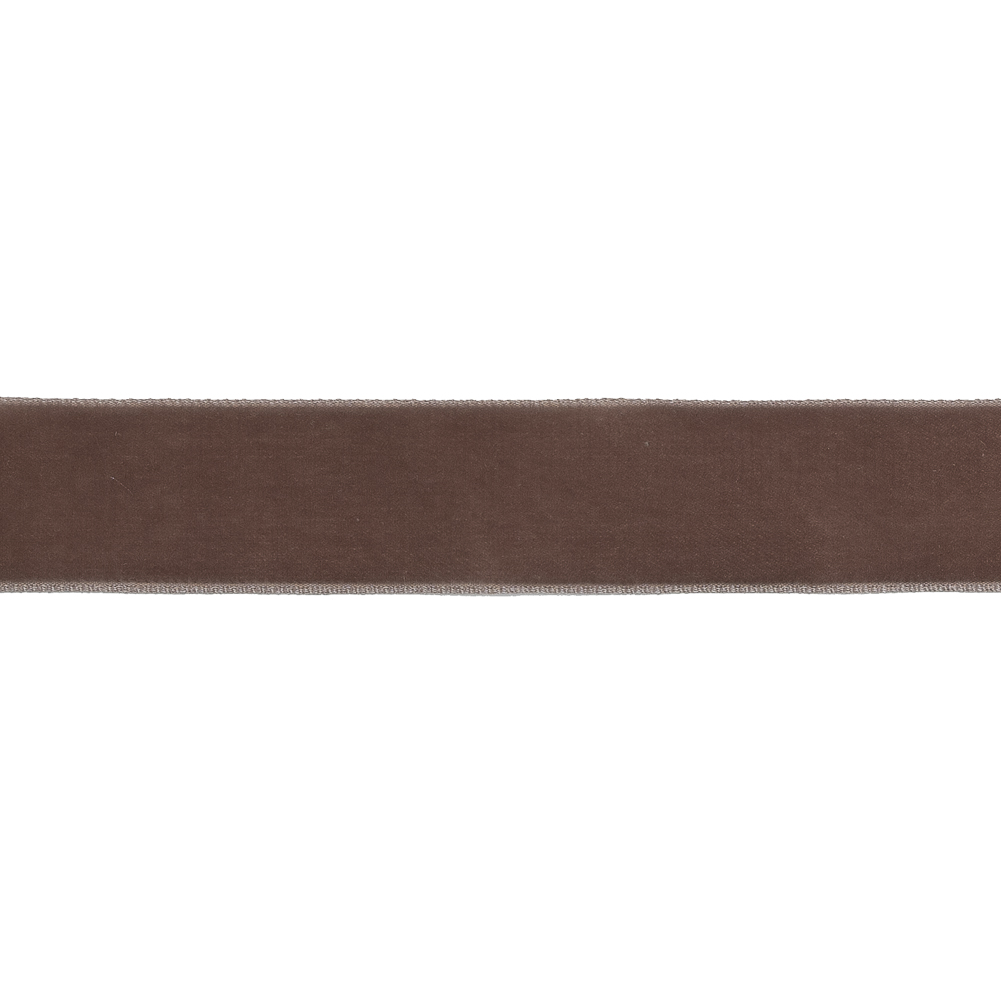 Tan Single Face Velvet Ribbon - 7/8"