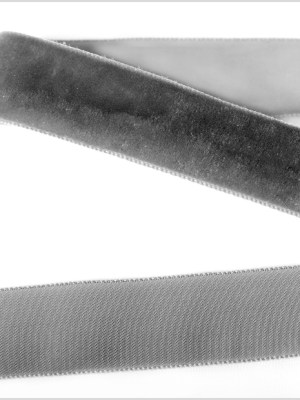 Pewter Single Face Velvet Ribbon – 0.875″ Pewter Single Face Velvet Ribbon – 0.875″