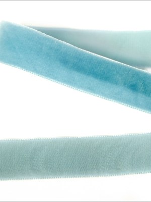 Sky Blue Single Face Velvet Ribbon – 7/8″ Sky Blue Single Face Velvet Ribbon – 7/8″