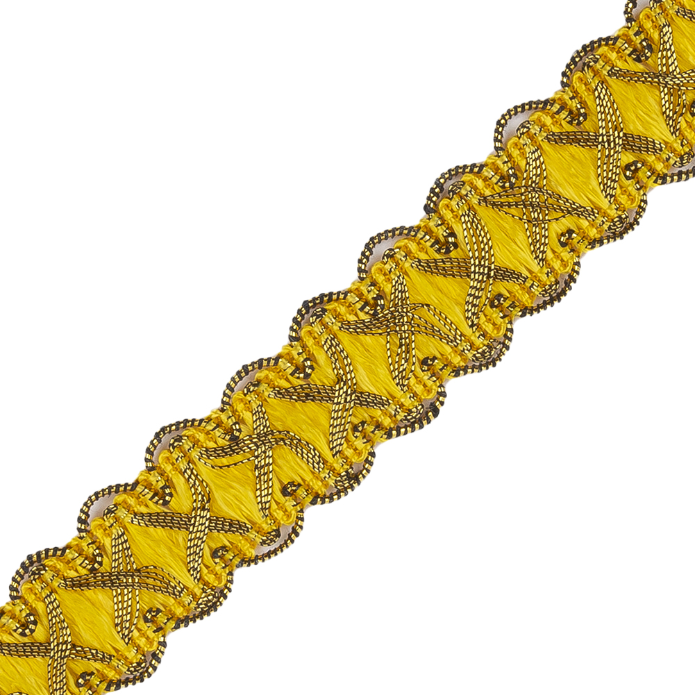 5/8" Yellow/Gold Metallic Braid