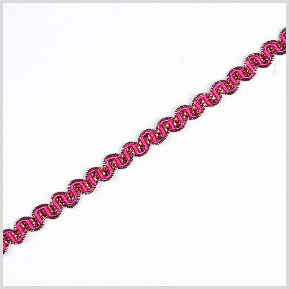 3/8″ Fuchsia/Gold Metallic Braid 3/8″ Fuchsia/Gold Metallic Braid