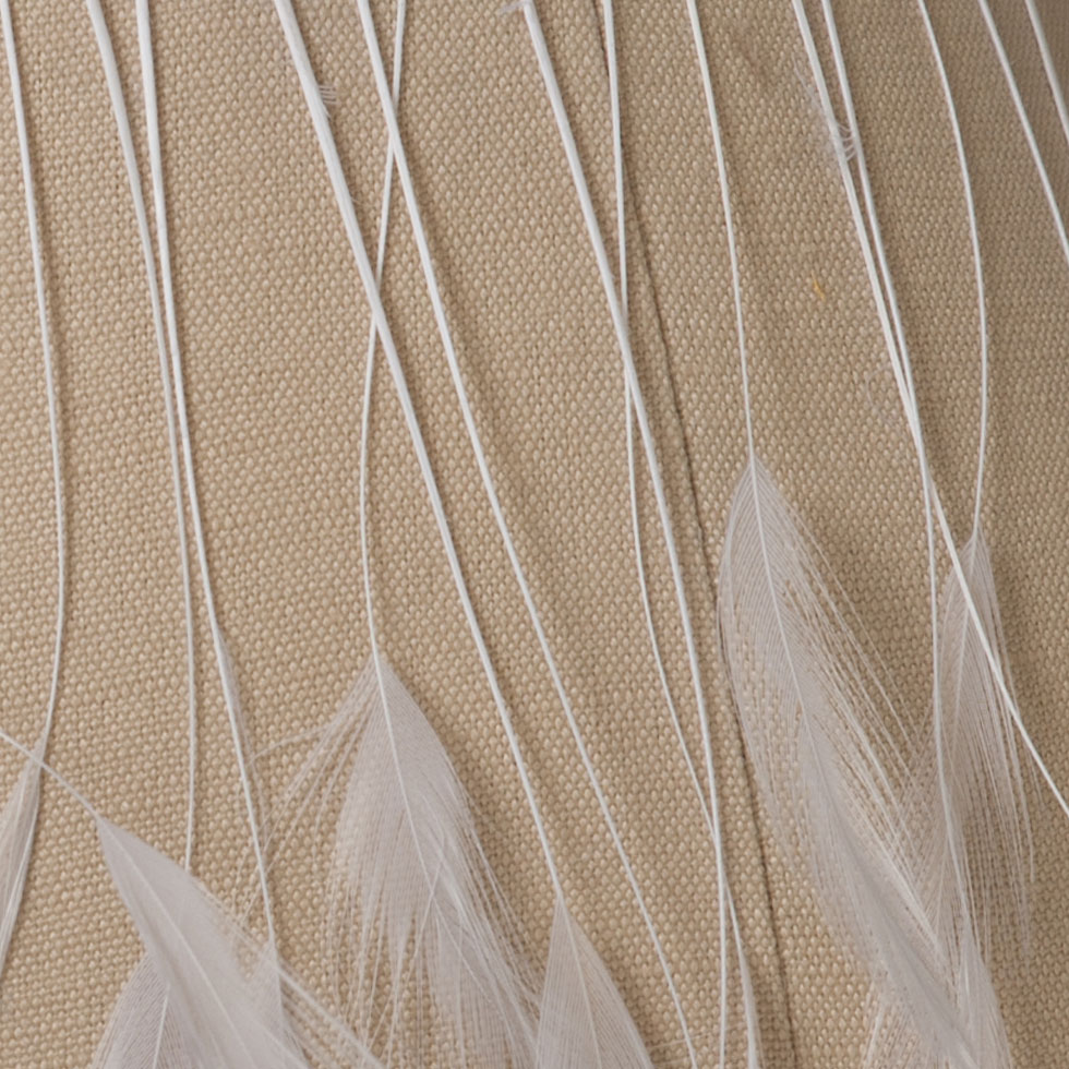 4.5" White Feather Fringe