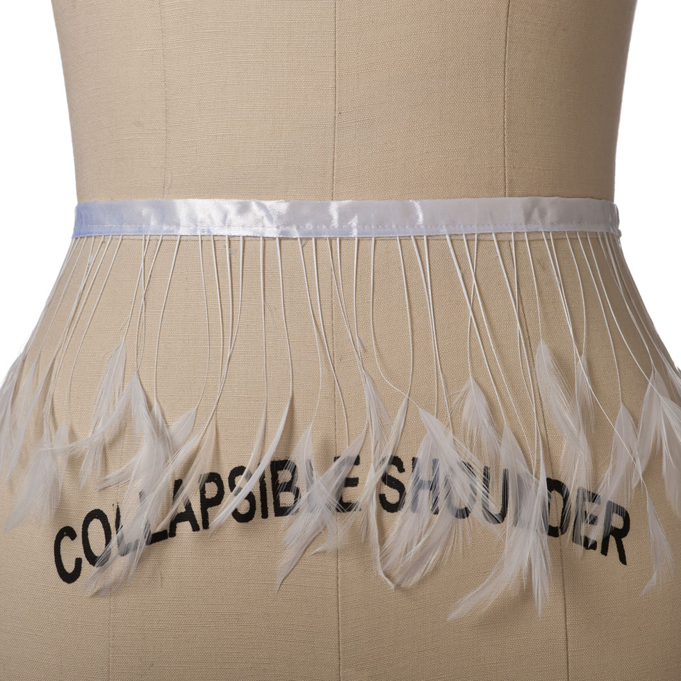 4.5″ White Feather Fringe 4.5″ White Feather Fringe