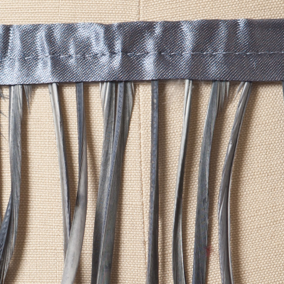 Metallic Silver Goose Fringe