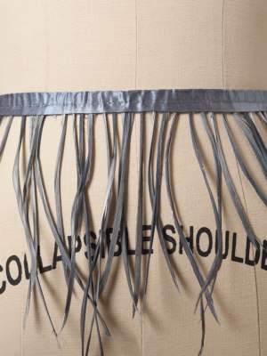 Metallic Silver Goose Fringe Metallic Silver Goose Fringe