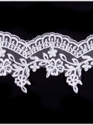3.25″ White Bridal Beaded Lace 3.25″ White Bridal Beaded Lace
