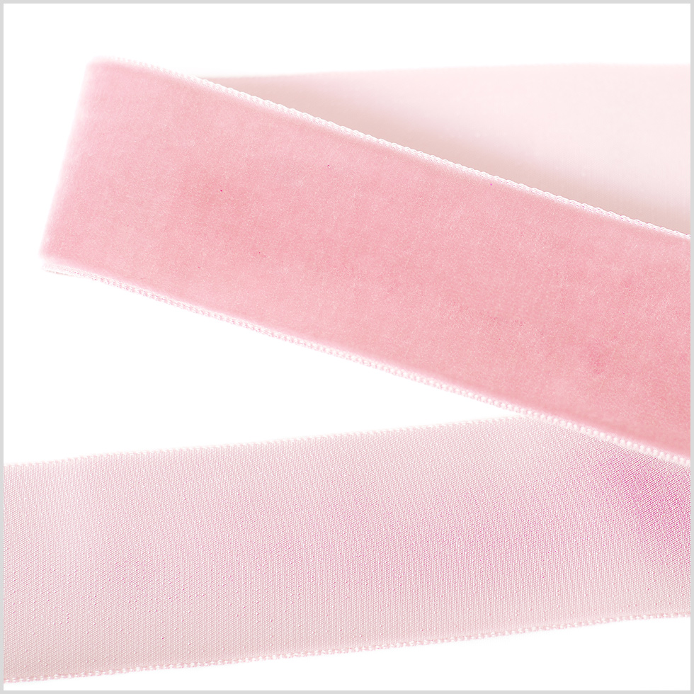 Baby pink Single Face Velvet Ribbon – 1.5″ Baby pink Single Face Velvet Ribbon – 1.5″