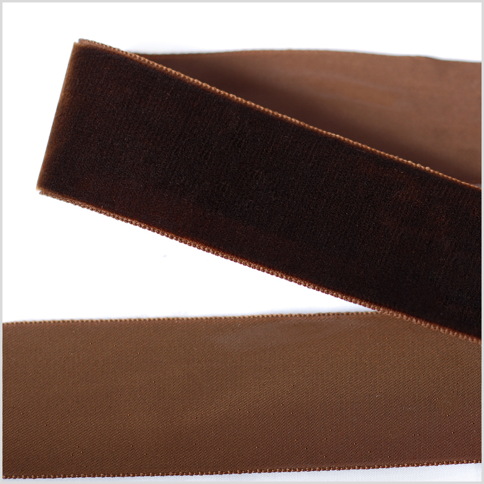 Brown Single Face Velvet Ribbon – 1.5″ Brown Single Face Velvet Ribbon – 1.5″