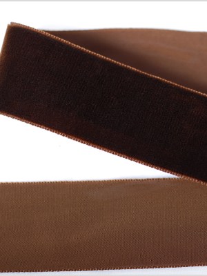 Brown Single Face Velvet Ribbon – 1.5″ Brown Single Face Velvet Ribbon – 1.5″