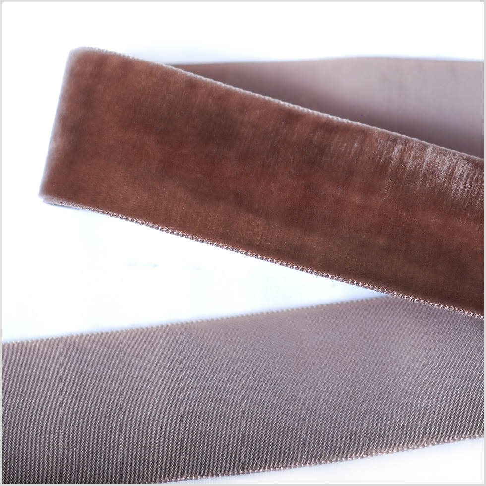Light Brown Single Face Velvet Ribbon – 1.5″ Light Brown Single Face Velvet Ribbon – 1.5″
