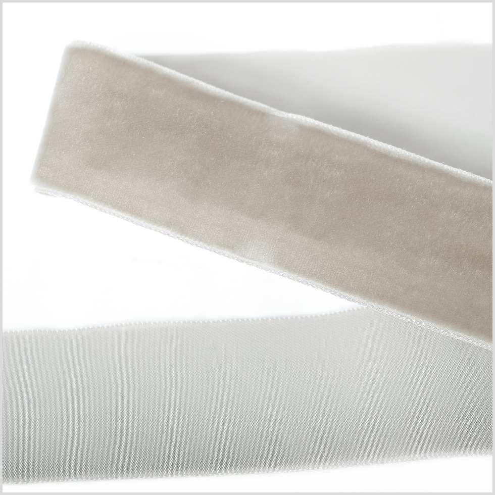 Silver Single Face Velvet Ribbon – 1.5″ Silver Single Face Velvet Ribbon – 1.5″