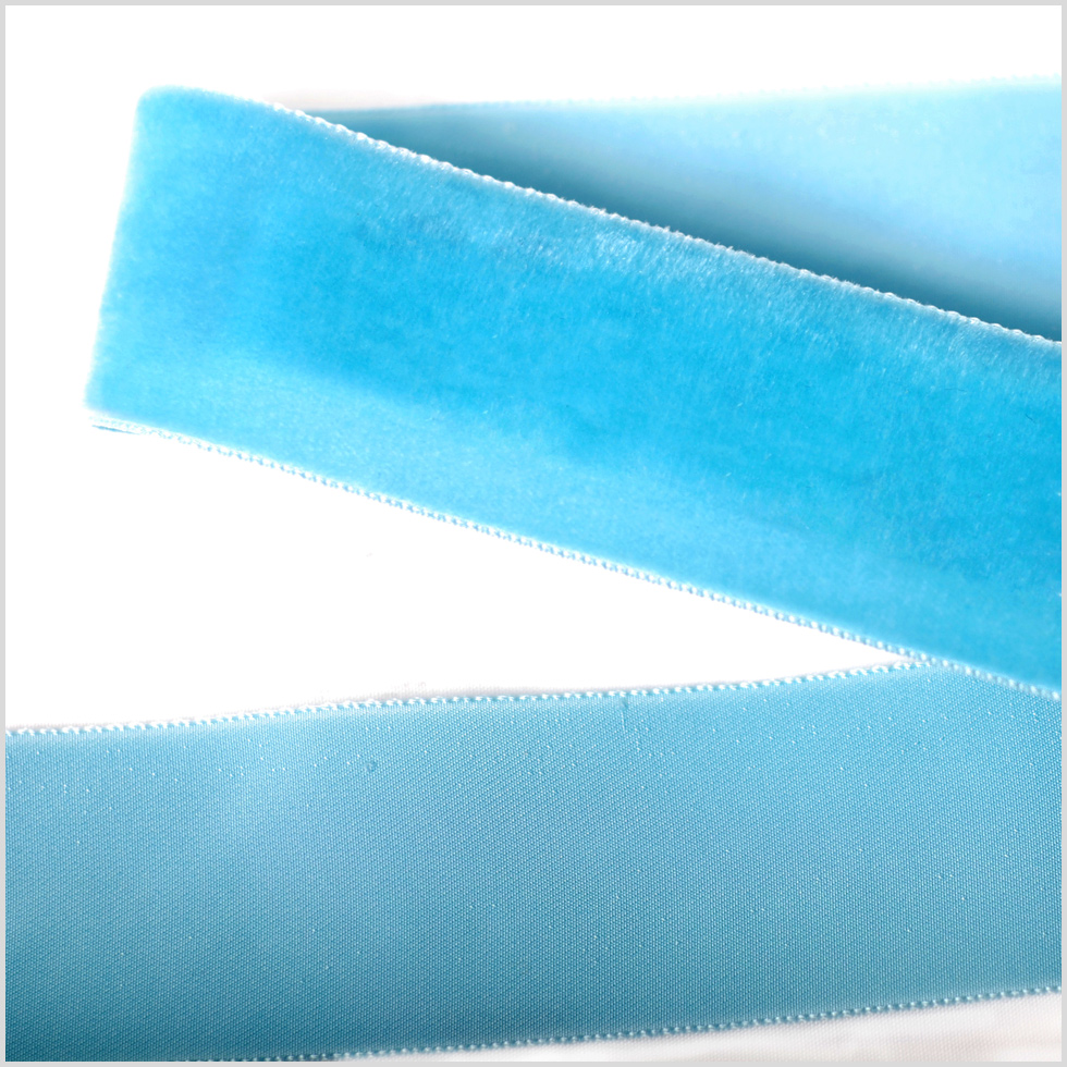 Sky Blue Single Face Velvet Ribbon – 1.5″ Sky Blue Single Face Velvet Ribbon – 1.5″