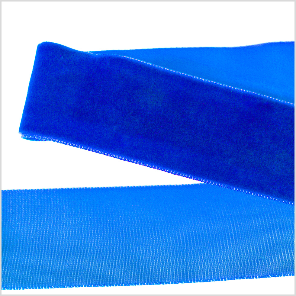 Evening Blue Single Face Velvet Ribbon – 1.5″ Evening Blue Single Face Velvet Ribbon – 1.5″