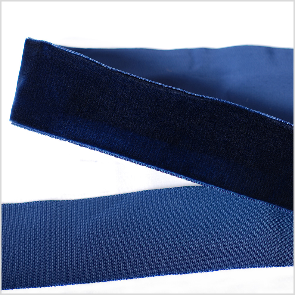 Navy Single Face Velvet Ribbon – 1.5″ Navy Single Face Velvet Ribbon – 1.5″