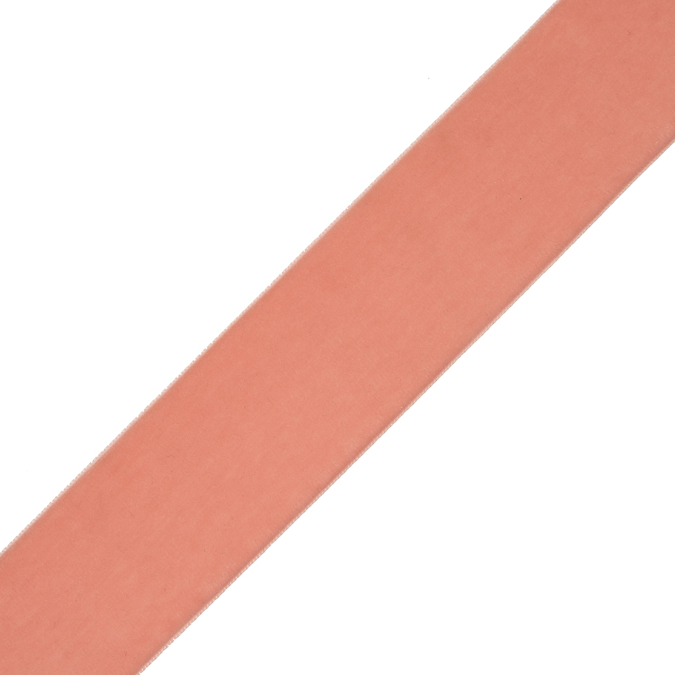 Coral Single Face Velvet Ribbon – 2″ Coral Single Face Velvet Ribbon – 2″
