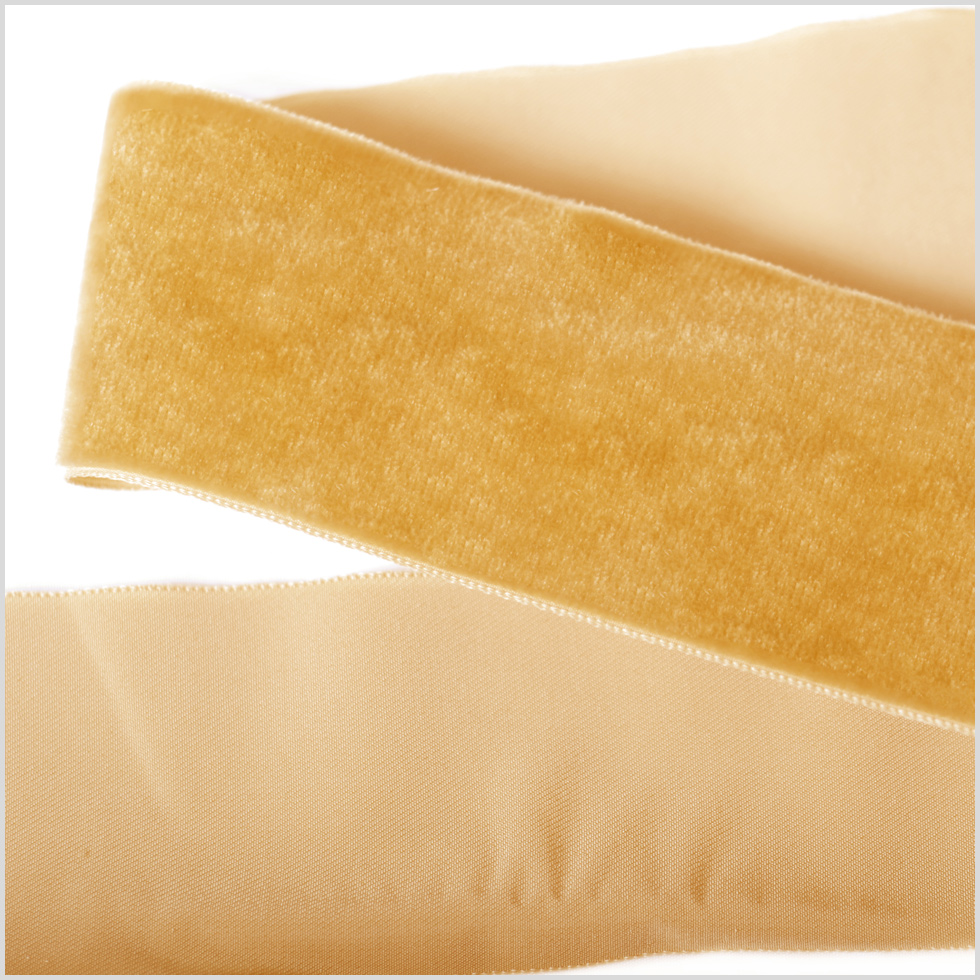 Mustard Single Face Velvet Ribbon – 2″ Mustard Single Face Velvet Ribbon – 2″