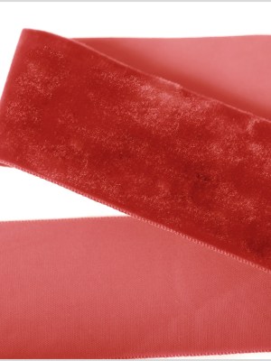 Red Single Face Velvet Ribbon – 2″ Red Single Face Velvet Ribbon – 2″