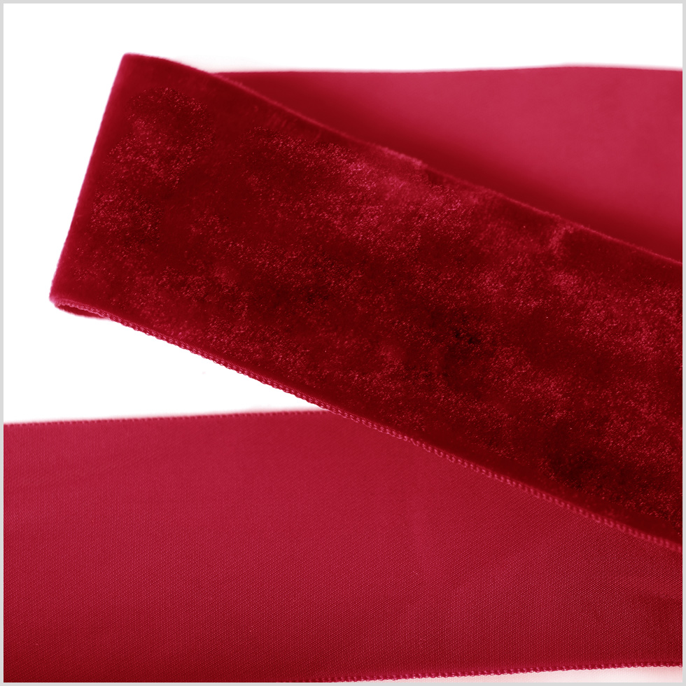 Rouge Red Single Face Velvet Ribbon – 2″ Rouge Red Single Face Velvet Ribbon – 2″