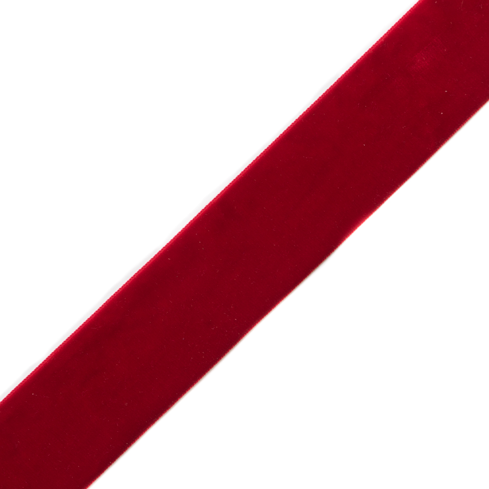 Scarlet Single Face Velvet Ribbon – 2″ Scarlet Single Face Velvet Ribbon – 2″