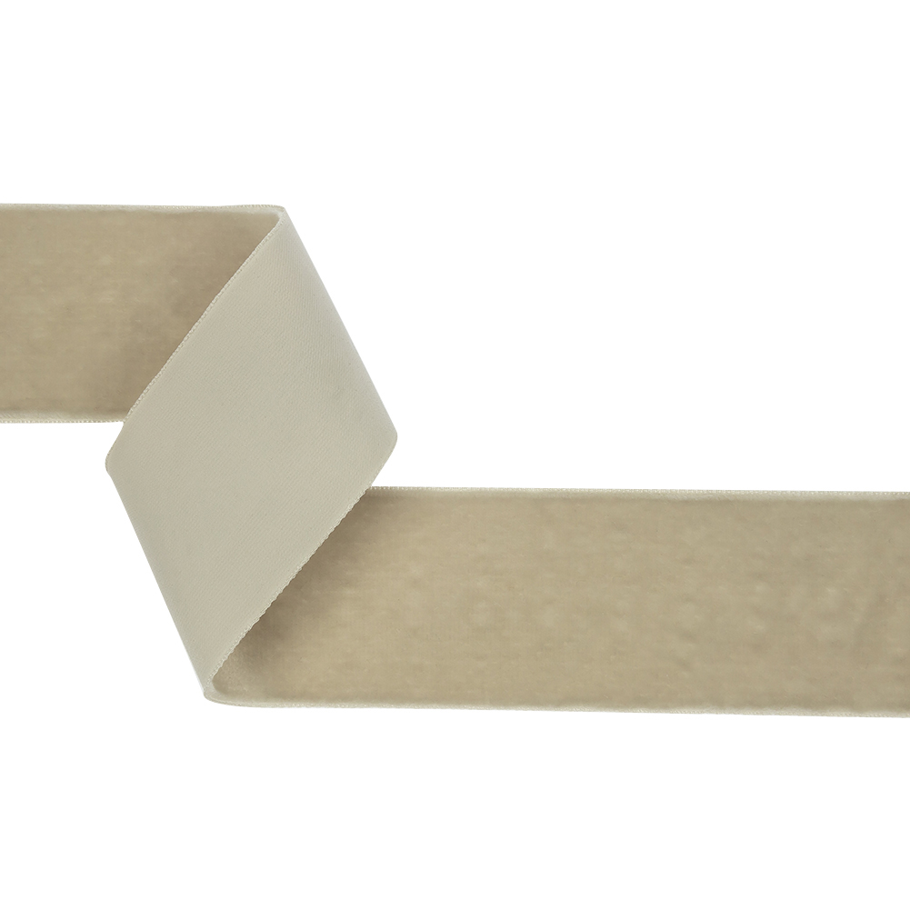 Silver Single Face Velvet Ribbon – 2″ Silver Single Face Velvet Ribbon – 2″