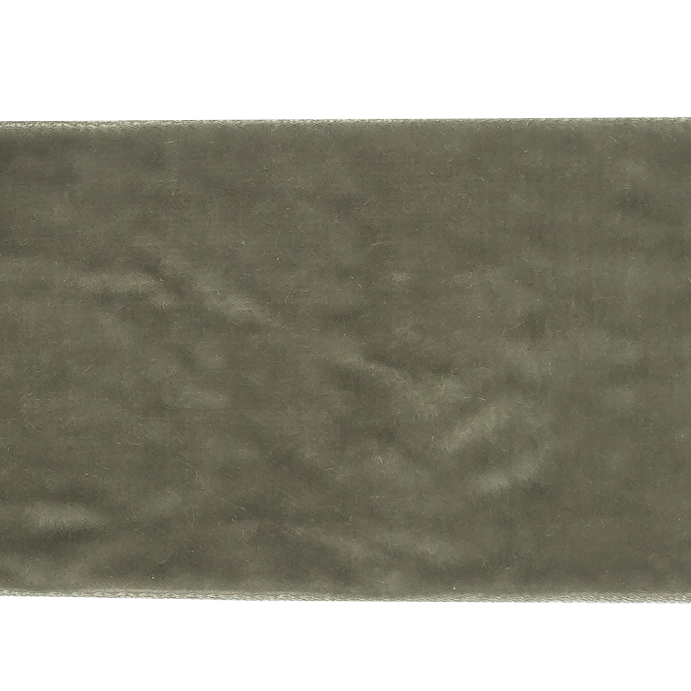 Gray Single Face Velvet Ribbon - 2"