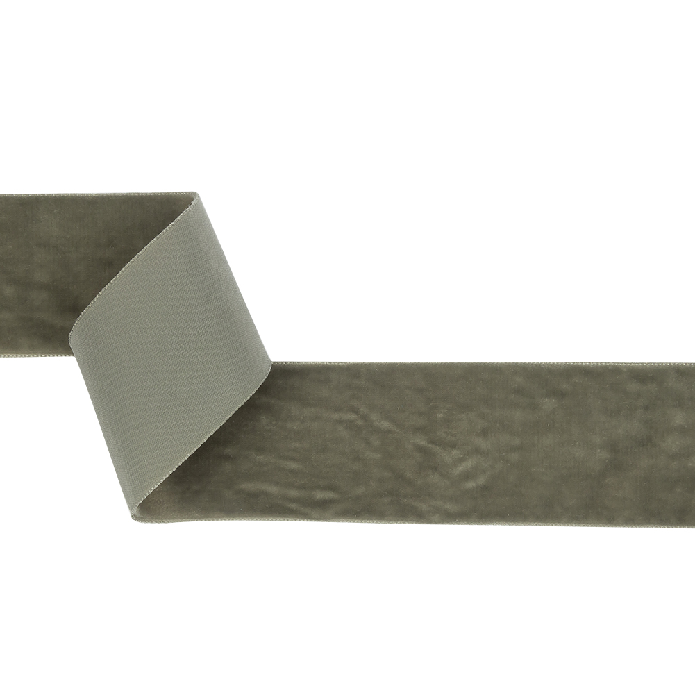 Gray Single Face Velvet Ribbon – 2″ Gray Single Face Velvet Ribbon – 2″