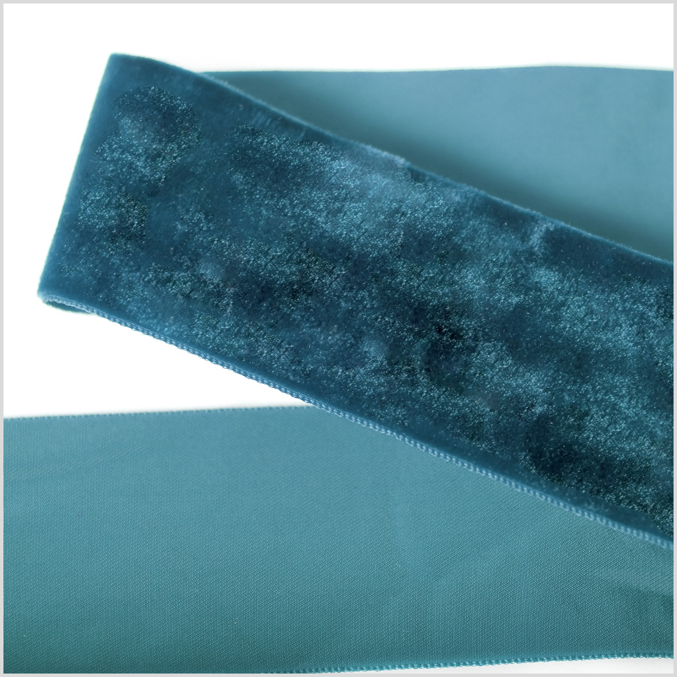 Dark Turquoise Single Face Velvet Ribbon – 2″ Dark Turquoise Single Face Velvet Ribbon – 2″