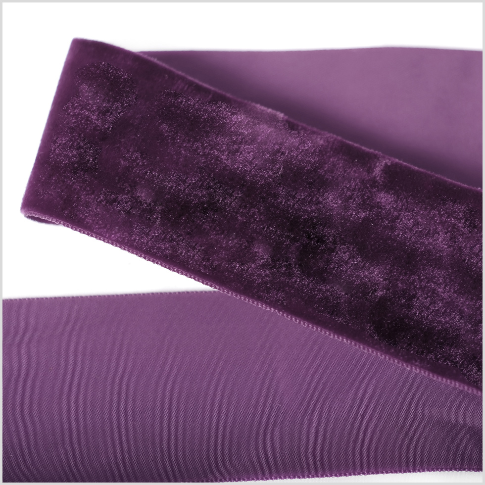 Dark Grape Single Face Velvet Ribbon – 2″ Dark Grape Single Face Velvet Ribbon – 2″