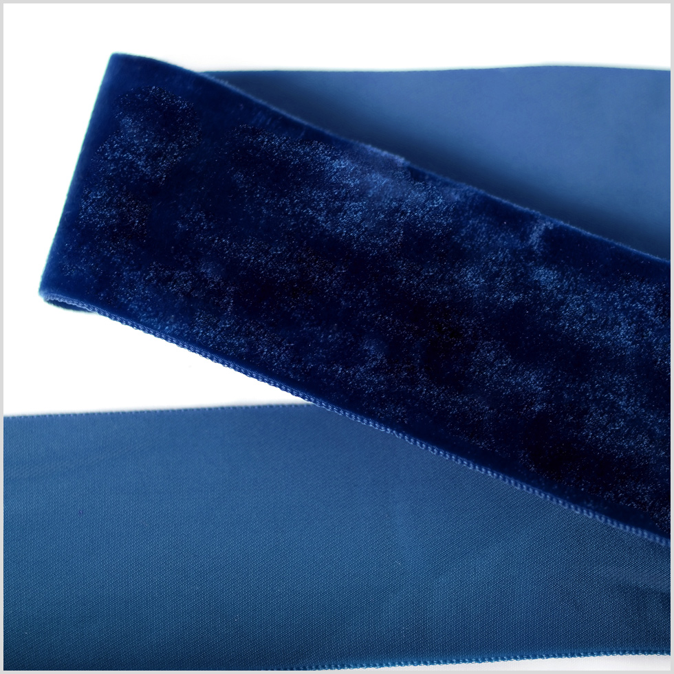 Navy Single Face Velvet Ribbon – 2″ Navy Single Face Velvet Ribbon – 2″