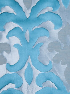 Blue Damask Polyester Brocade Satin Blue Damask Polyester Brocade Satin